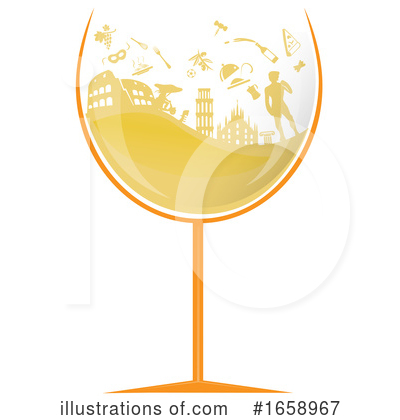 Wine Clipart #1658967 by Domenico Condello