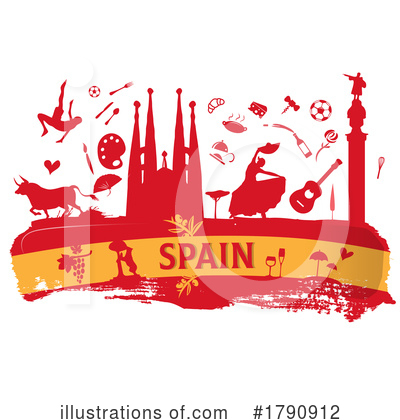 Spanish Flag Clipart #1790912 by Domenico Condello