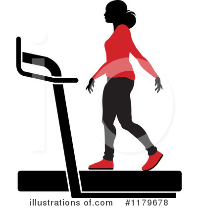 Royalty-Free (RF) Treadmill Clipart Illustration by Lal Perera - Stock Sample #1179678