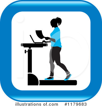 Royalty-Free (RF) Treadmill Clipart Illustration by Lal Perera - Stock Sample #1179683