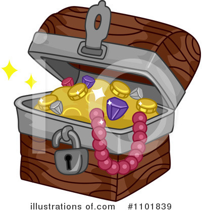 Royalty-Free (RF) Treasure Chest Clipart Illustration by BNP Design Studio - Stock Sample #1101839