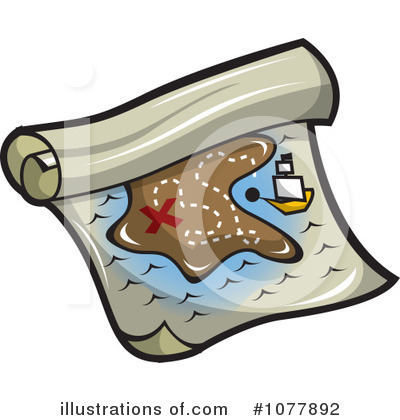 Royalty-Free (RF) Treasure Map Clipart Illustration by jtoons - Stock Sample #1077892