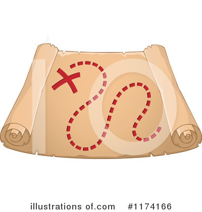 Royalty-Free (RF) Treasure Map Clipart Illustration by visekart - Stock Sample #1174166