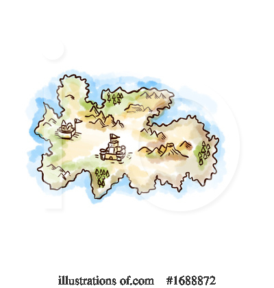 Royalty-Free (RF) Treasure Map Clipart Illustration by patrimonio - Stock Sample #1688872