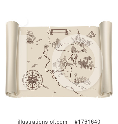 Treasure Map Clipart #1761640 by AtStockIllustration