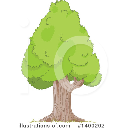 Royalty-Free (RF) Tree Clipart Illustration by Pushkin - Stock Sample #1400202