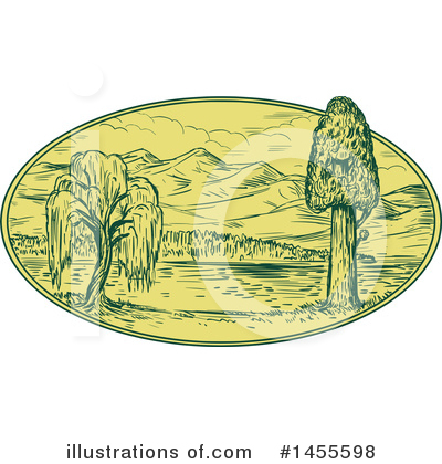 Willow Tree Clipart #1455598 by patrimonio