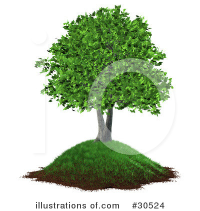 Royalty-Free (RF) Tree Clipart Illustration by Frog974 - Stock Sample #30524