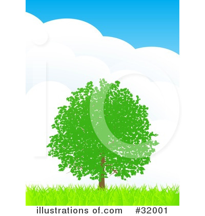 Royalty-Free (RF) Tree Clipart Illustration by elaineitalia - Stock Sample #32001