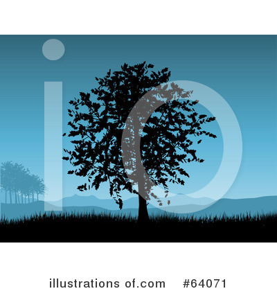 Royalty-Free (RF) Tree Clipart Illustration by KJ Pargeter - Stock Sample #64071