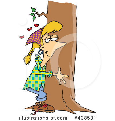 Royalty-Free (RF) Tree Hugger Clipart Illustration by toonaday - Stock Sample #438591