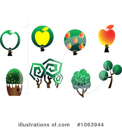 Royalty-Free (RF) Trees Clipart Illustration by Vector Tradition SM - Stock Sample #1063944