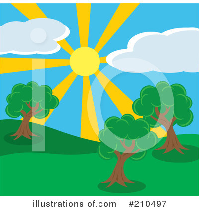 Royalty-Free (RF) Trees Clipart Illustration by Rosie Piter - Stock Sample #210497