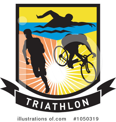 Royalty-Free (RF) Triathlon Clipart Illustration by patrimonio - Stock Sample #1050319