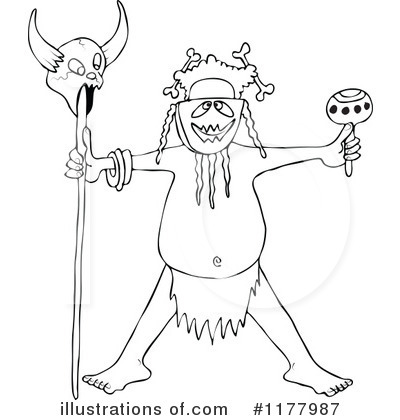 Royalty-Free (RF) Tribal Clipart Illustration by djart - Stock Sample #1177987