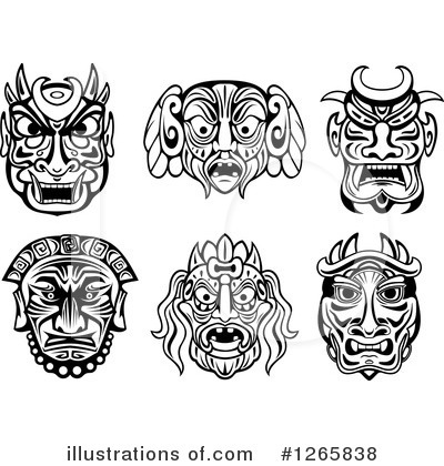 Tribal Mask Clipart #1265838 by Vector Tradition SM