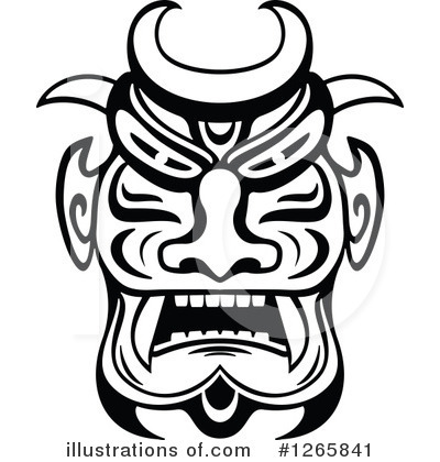 Tribal Mask Clipart #1265841 by Vector Tradition SM