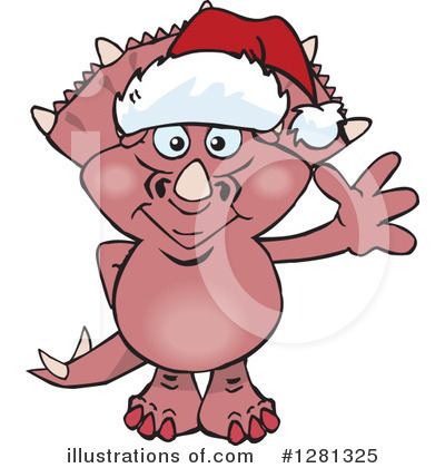 Triceratops Clipart #1281325 by Dennis Holmes Designs