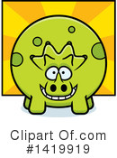 Triceratops Clipart #1419919 by Cory Thoman