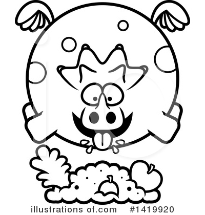 Royalty-Free (RF) Triceratops Clipart Illustration by Cory Thoman - Stock Sample #1419920