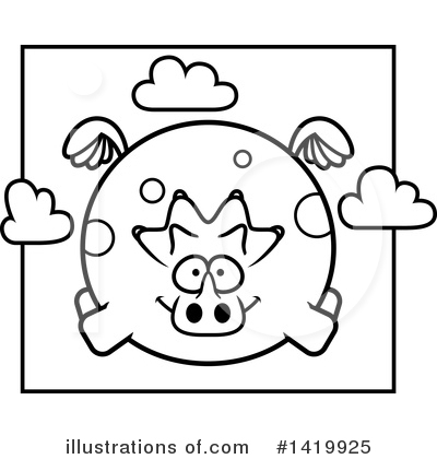 Royalty-Free (RF) Triceratops Clipart Illustration by Cory Thoman - Stock Sample #1419925
