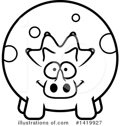 Royalty-Free (RF) Triceratops Clipart Illustration by Cory Thoman - Stock Sample #1419927