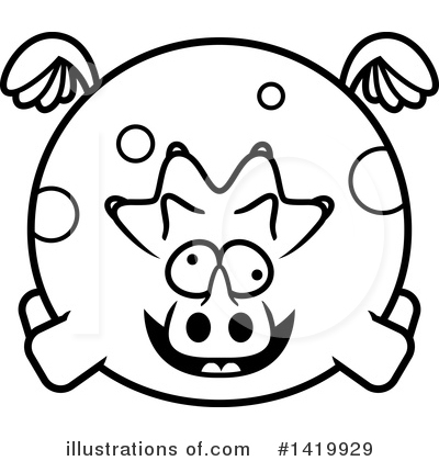Royalty-Free (RF) Triceratops Clipart Illustration by Cory Thoman - Stock Sample #1419929