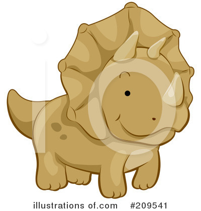 Royalty-Free (RF) Triceratops Clipart Illustration by BNP Design Studio - Stock Sample #209541
