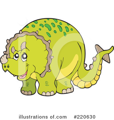 Royalty-Free (RF) Triceratops Clipart Illustration by visekart - Stock Sample #220630