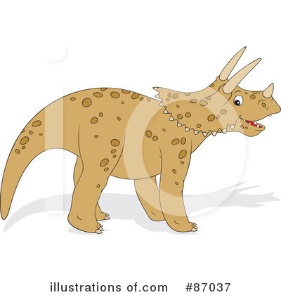 Royalty-Free (RF) Triceratops Clipart Illustration by Alex Bannykh - Stock Sample #87037