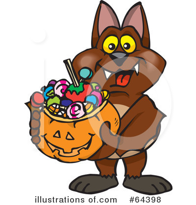 Royalty-Free (RF) Trick Or Treater Clipart Illustration by Dennis Holmes Designs - Stock Sample #64398