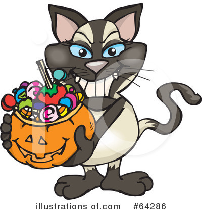 Siamese Cat Clipart #64286 by Dennis Holmes Designs