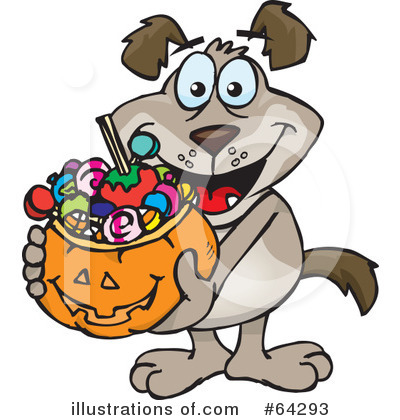 Royalty-Free (RF) Trick Or Treating Clipart Illustration by Dennis Holmes Designs - Stock Sample #64293