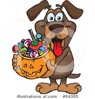 Royalty-Free (RF) Trick Or Treating Clipart Illustration by Dennis Holmes Designs - Stock Sample #64305