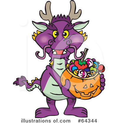 Royalty-Free (RF) Trick Or Treating Clipart Illustration by Dennis Holmes Designs - Stock Sample #64344