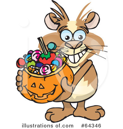 Royalty-Free (RF) Trick Or Treating Clipart Illustration by Dennis Holmes Designs - Stock Sample #64346