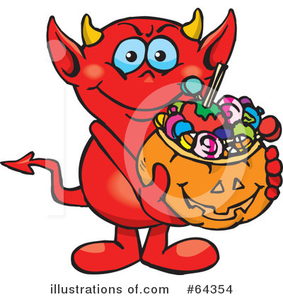 Royalty-Free (RF) Trick Or Treating Clipart Illustration by Dennis Holmes Designs - Stock Sample #64354