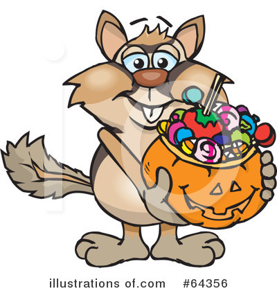 Royalty-Free (RF) Trick Or Treating Clipart Illustration by Dennis Holmes Designs - Stock Sample #64356