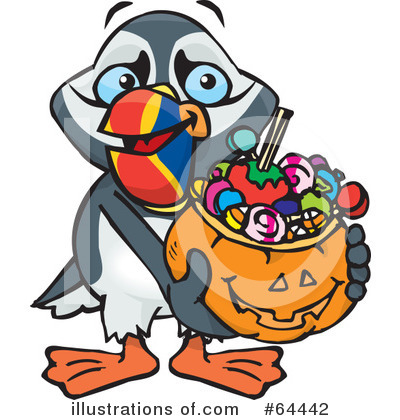Puffin Clipart #64442 by Dennis Holmes Designs