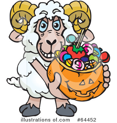 Royalty-Free (RF) Trick Or Treating Clipart Illustration by Dennis Holmes Designs - Stock Sample #64452