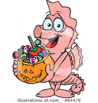 Royalty-Free (RF) Trick Or Treating Clipart Illustration by Dennis Holmes Designs - Stock Sample #64476