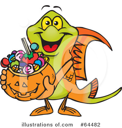 Royalty-Free (RF) Trick Or Treating Clipart Illustration by Dennis Holmes Designs - Stock Sample #64482