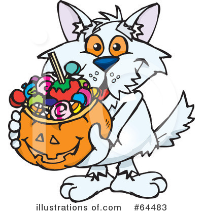 Royalty-Free (RF) Trick Or Treating Clipart Illustration by Dennis Holmes Designs - Stock Sample #64483