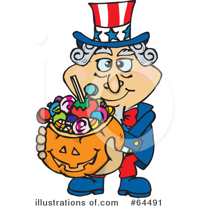 Royalty-Free (RF) Trick Or Treating Clipart Illustration by Dennis Holmes Designs - Stock Sample #64491