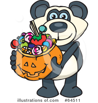 Royalty-Free (RF) Trick Or Treating Clipart Illustration by Dennis Holmes Designs - Stock Sample #64511
