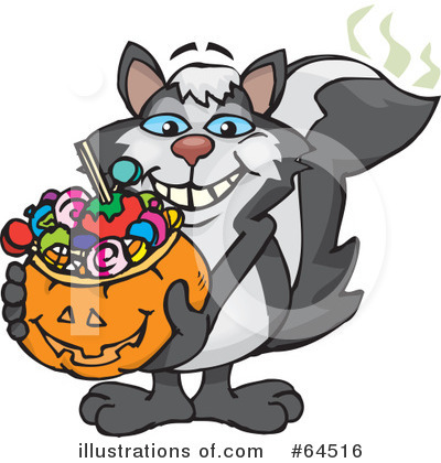 Royalty-Free (RF) Trick Or Treating Clipart Illustration by Dennis Holmes Designs - Stock Sample #64516