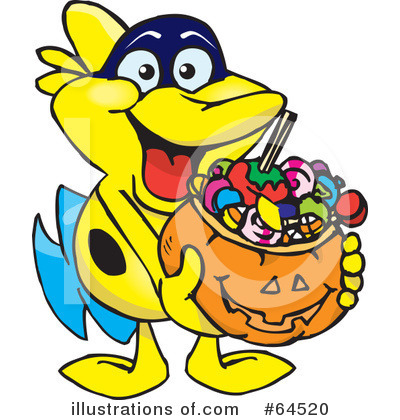 Royalty-Free (RF) Trick Or Treating Clipart Illustration by Dennis Holmes Designs - Stock Sample #64520