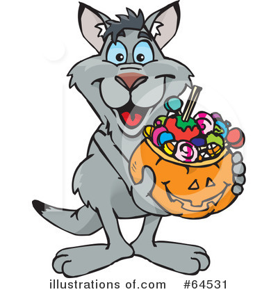 Royalty-Free (RF) Trick Or Treating Clipart Illustration by Dennis Holmes Designs - Stock Sample #64531