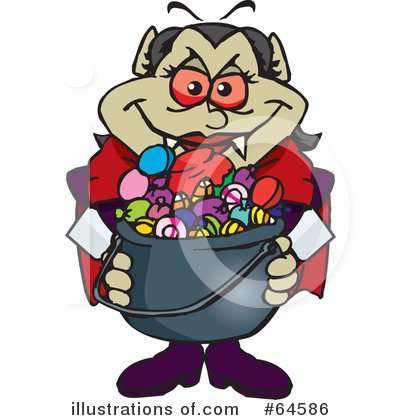 Royalty-Free (RF) Trick Or Treating Clipart Illustration by Dennis Holmes Designs - Stock Sample #64586