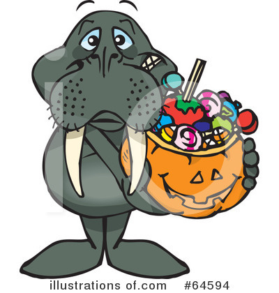 Royalty-Free (RF) Trick Or Treating Clipart Illustration by Dennis Holmes Designs - Stock Sample #64594